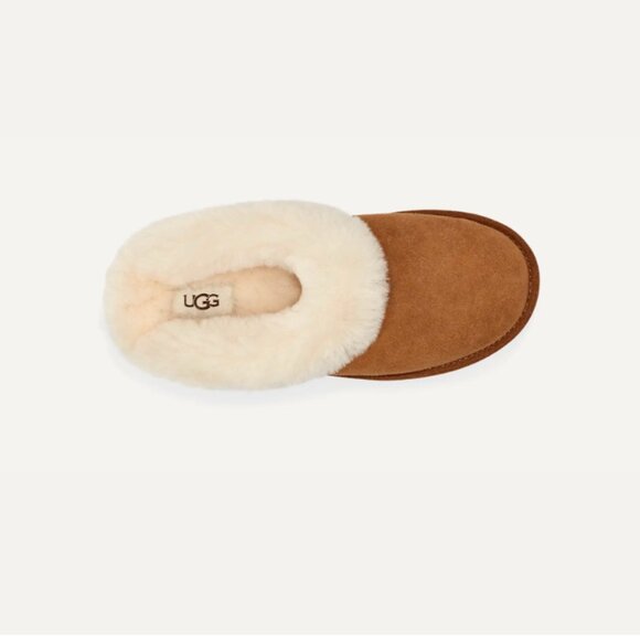 NIB UGGS UGG AUTRALIA CLUGGETE SLIPPERS CHESTNUT 8 - Picture 3 of 10